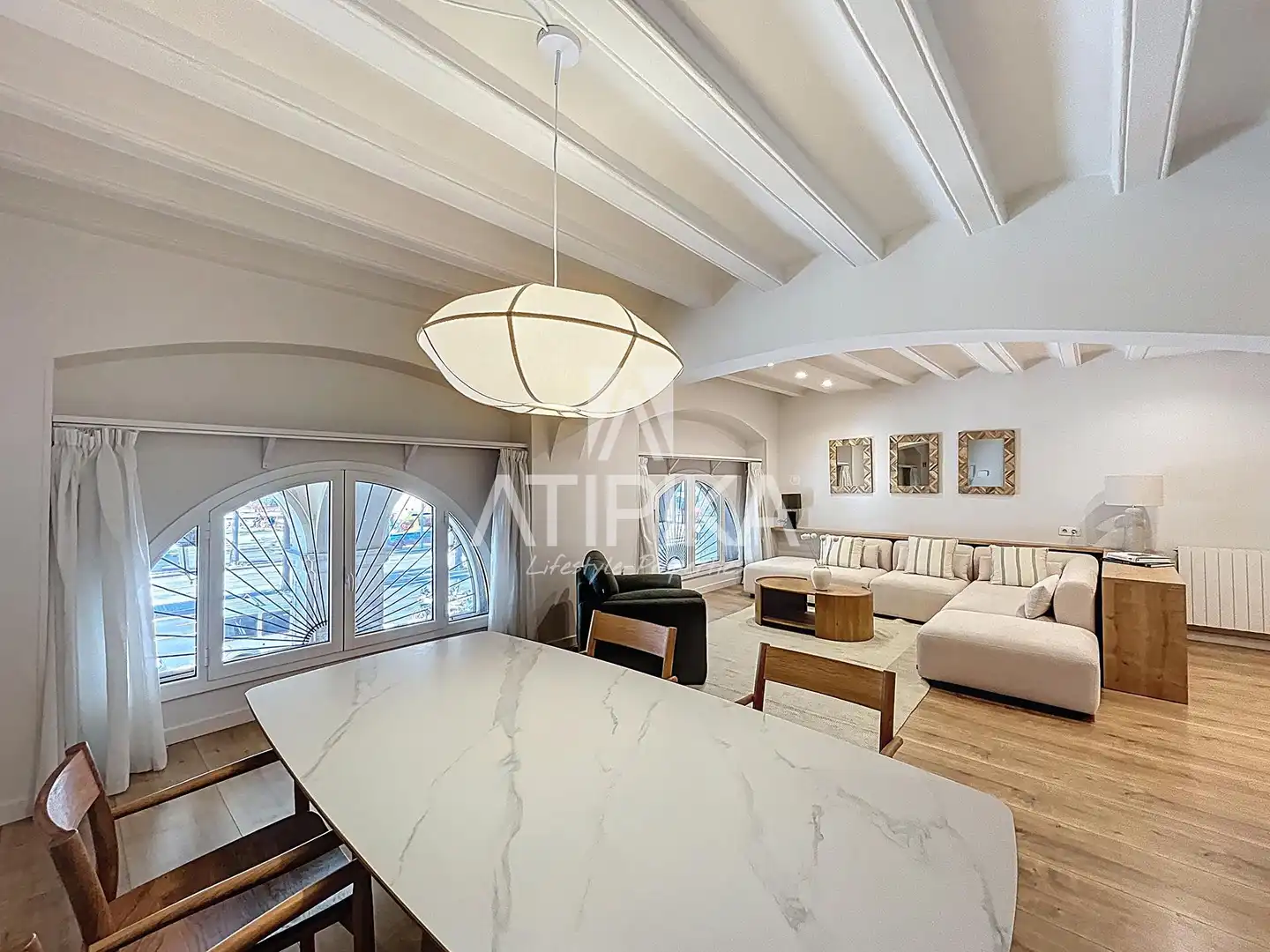 Sala de estar de Piso en venta en Barcelona con Aire acondicionado, Calefacción y Parquet