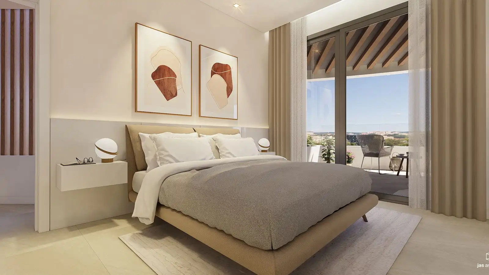 Habitación de Apartamento en venta en Calpe / Calp con Aire acondicionado, Calefacción y Terraza