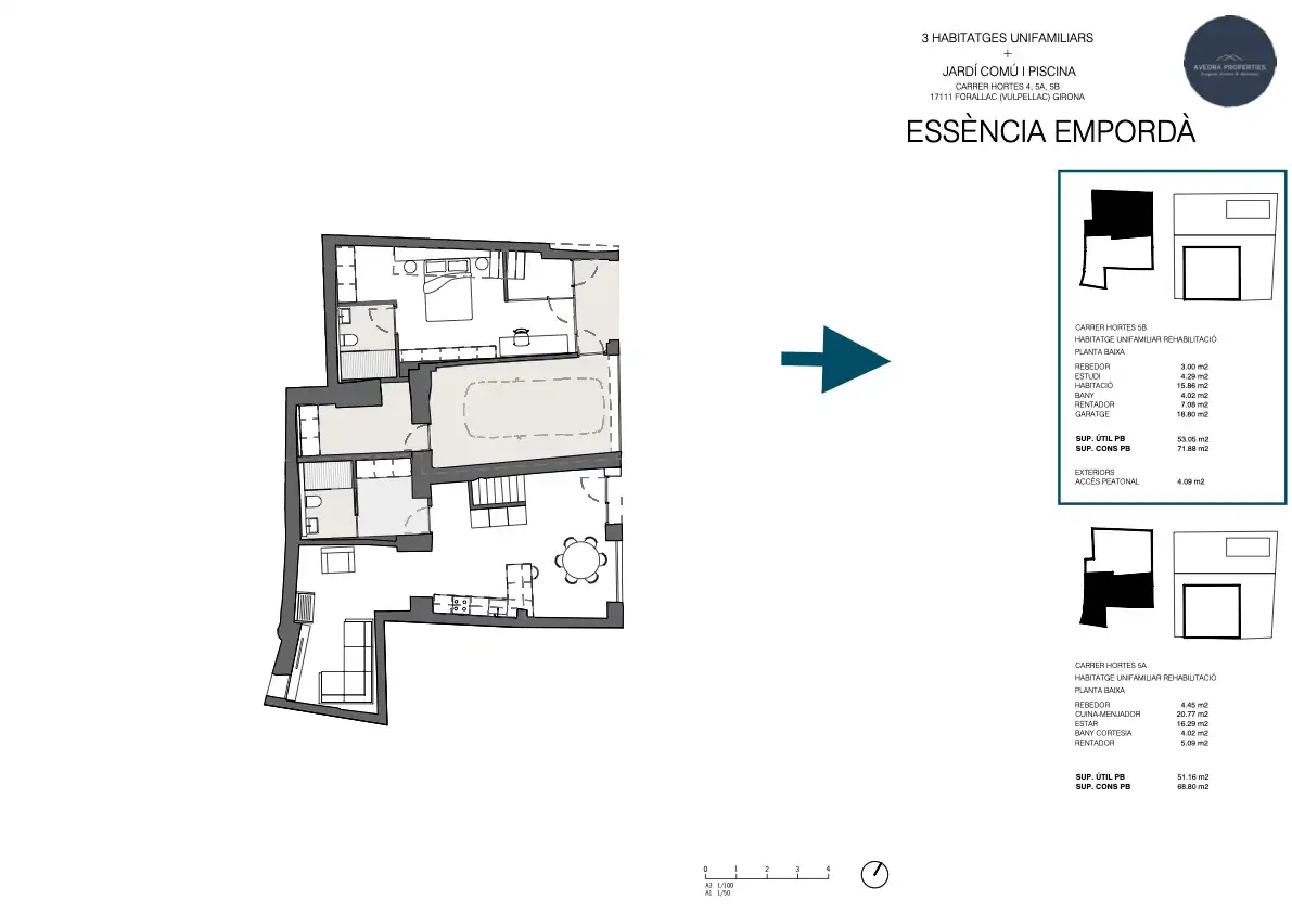 Casa adosada en venta en Forallac con Aire acondicionado, Calefacción y Parquet