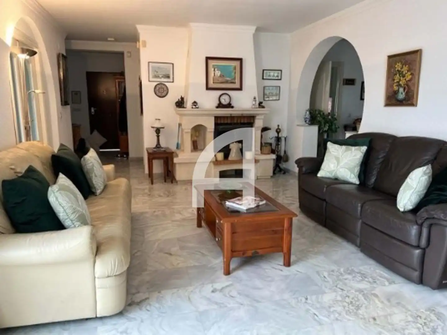 Sala d'estar de Casa o xalet de lloguer en Mijas amb Aire condicionat, Calefacció i Piscina