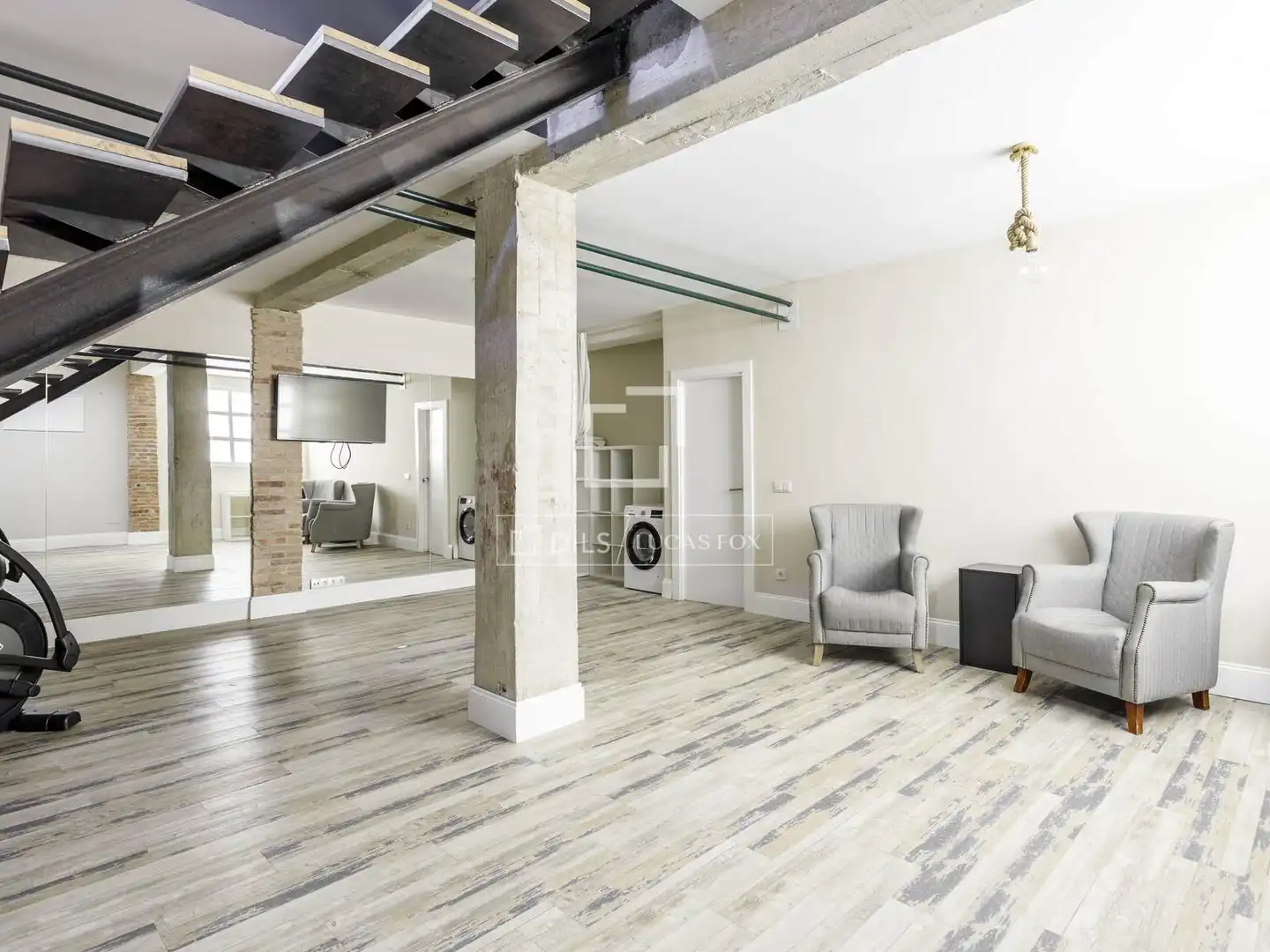 Living room of Lofts for rent in Madrid  with Air Conditioner, Heating and Terrace