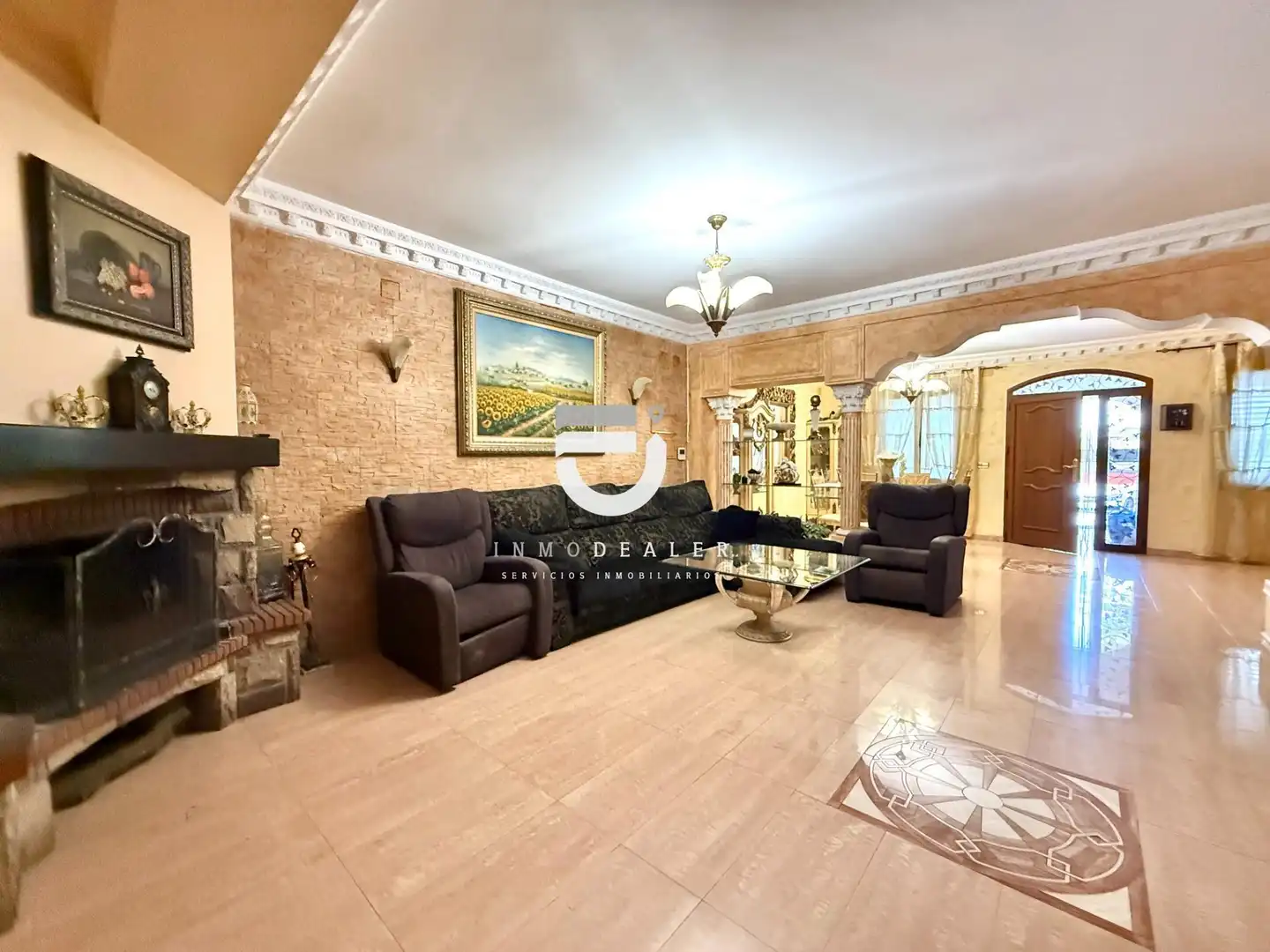 Sala d'estar de Casa o xalet en venda en Oliva amb Aire condicionat, Terrassa i Piscina