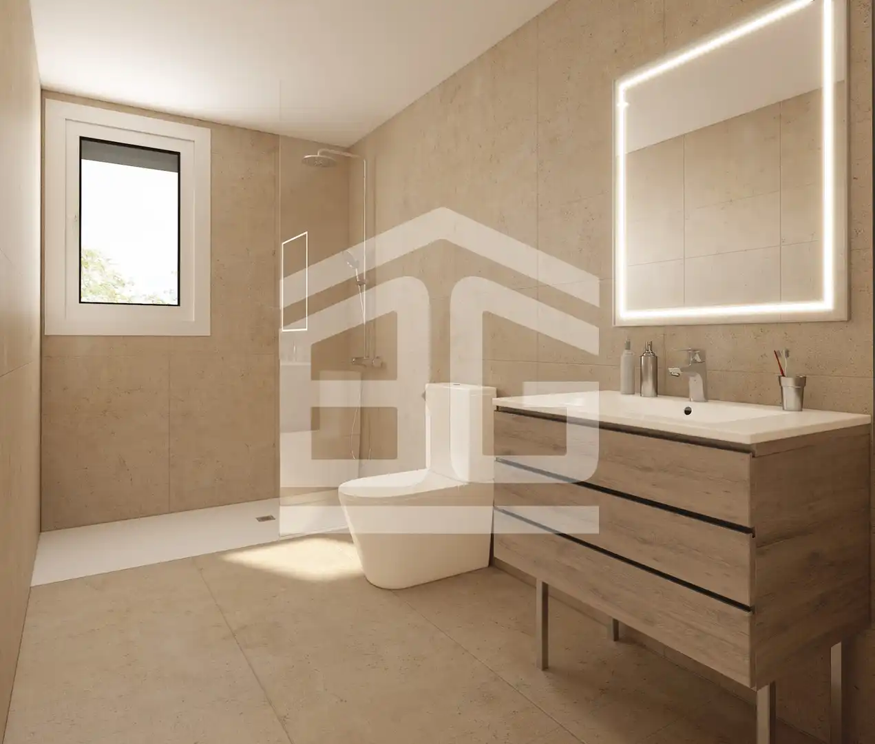 Bathroom of Duplexes for sale in Les Franqueses del Vallès  with Air Conditioner, Heating and Terrace