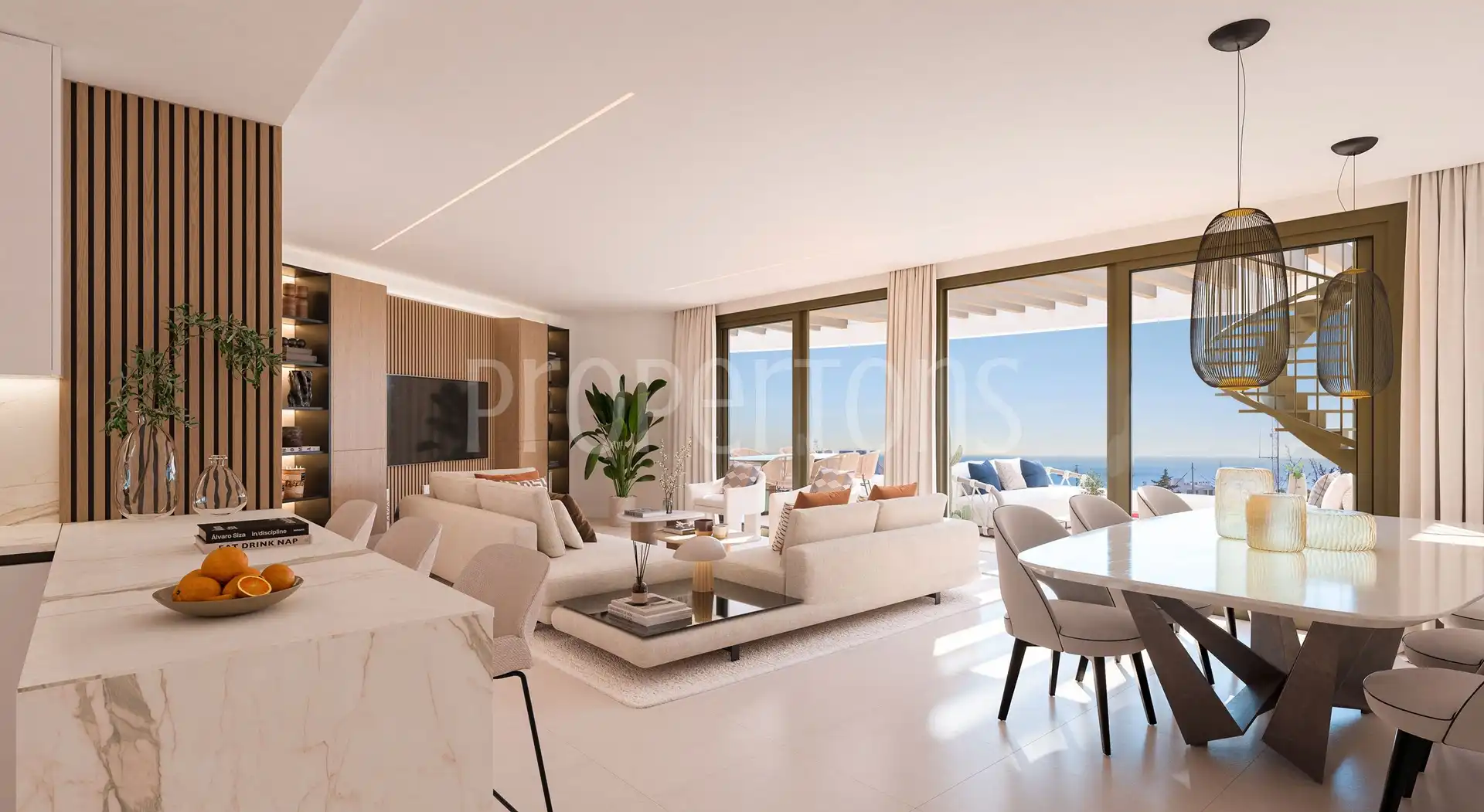 Sala de estar de Piso en venta en Estepona