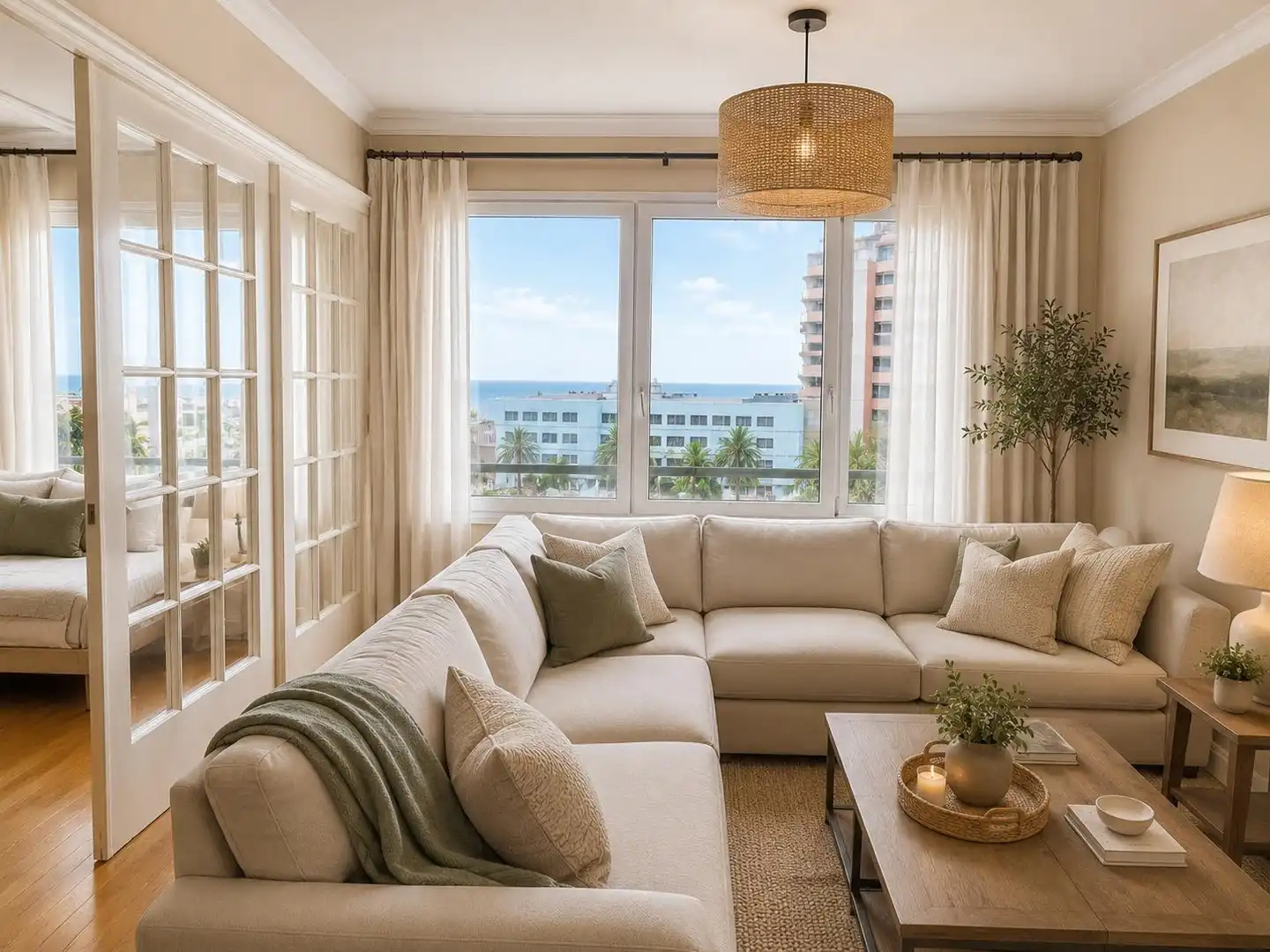 Sala de estar de Piso en venta en Barcelona con Jardín privado y Parquet