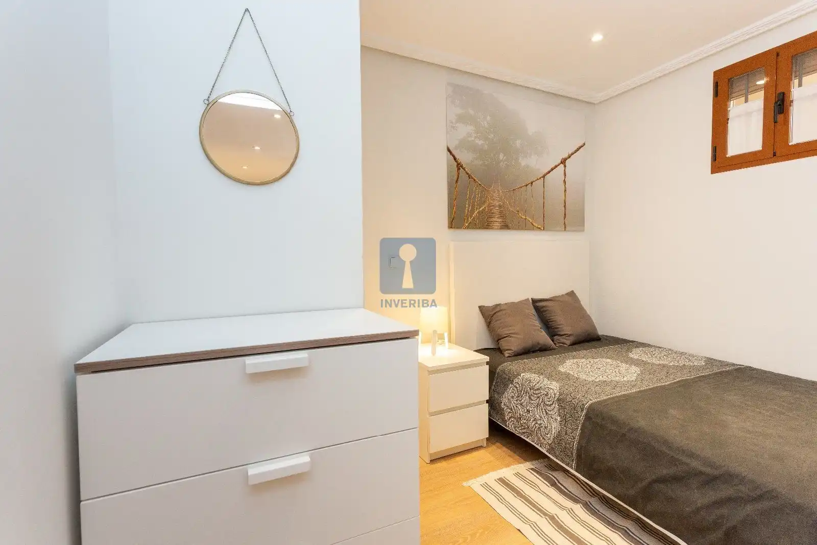 Schlafzimmer von Wohnung zur Miete in Madrid mit Klimaanlage, Heizung und Möbliert