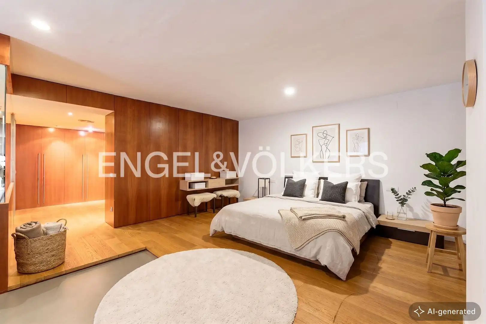 Schlafzimmer von Wohnung zum Verkauf in Barcelona mit Klimaanlage, Heizung und Parkett