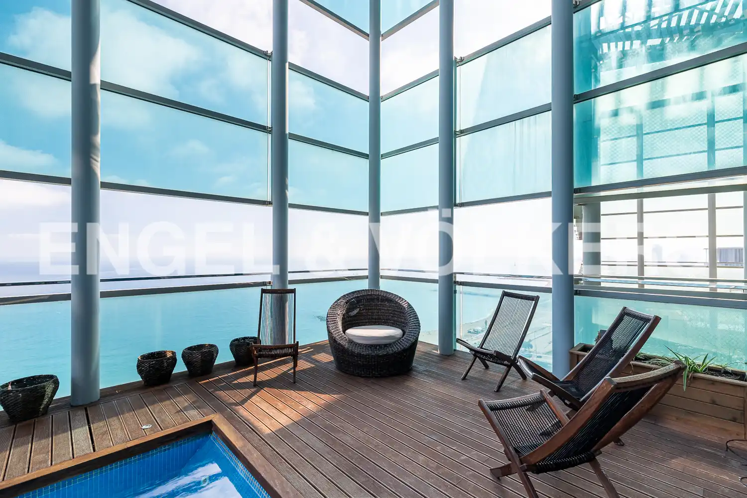 Terraza de Ático de alquiler en Barcelona con Aire acondicionado, Calefacción y Parquet