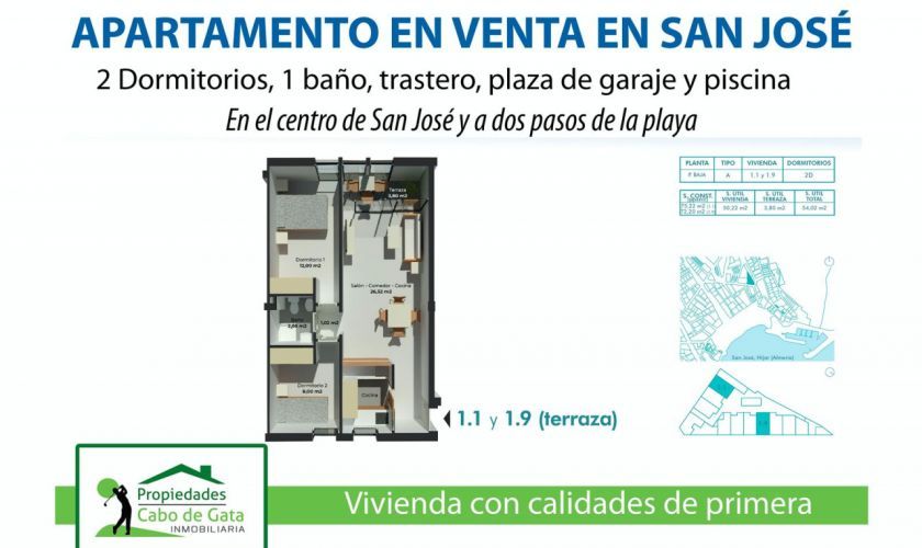 Piso en venta en Níjar con Trastero y Piscina comunitaria
