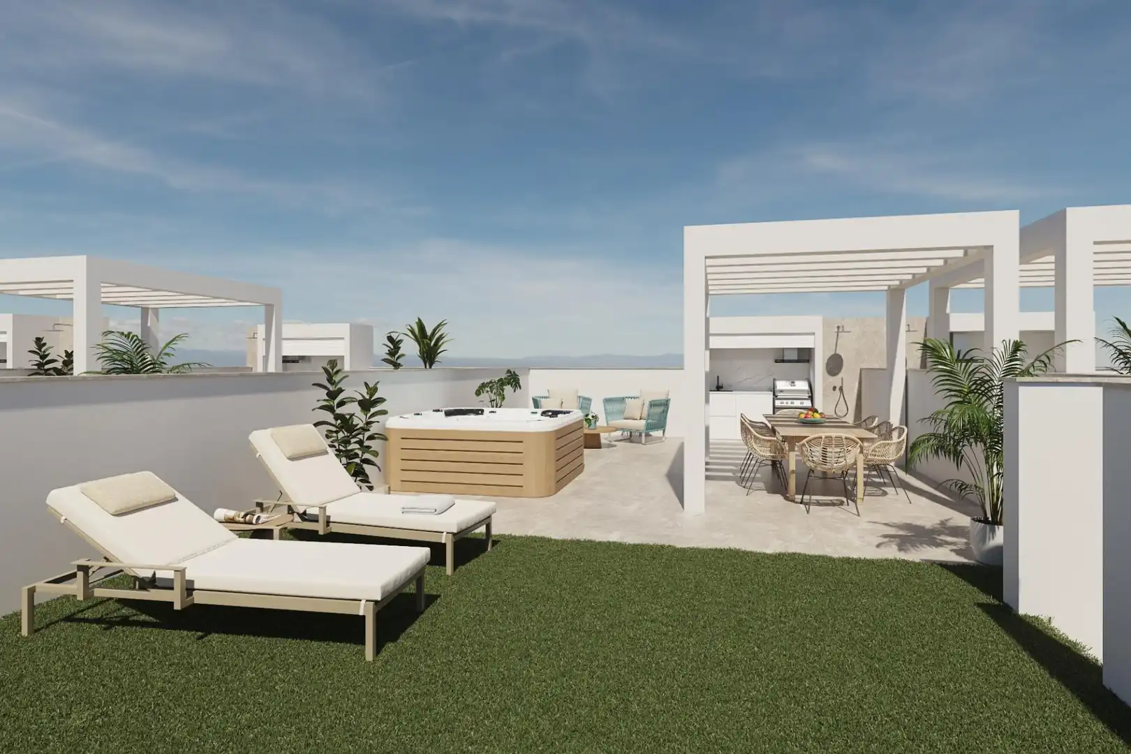 Terraza de Casa o chalet en venta en Pilar de la Horadada con Jardín privado, Terraza y Jacuzzi