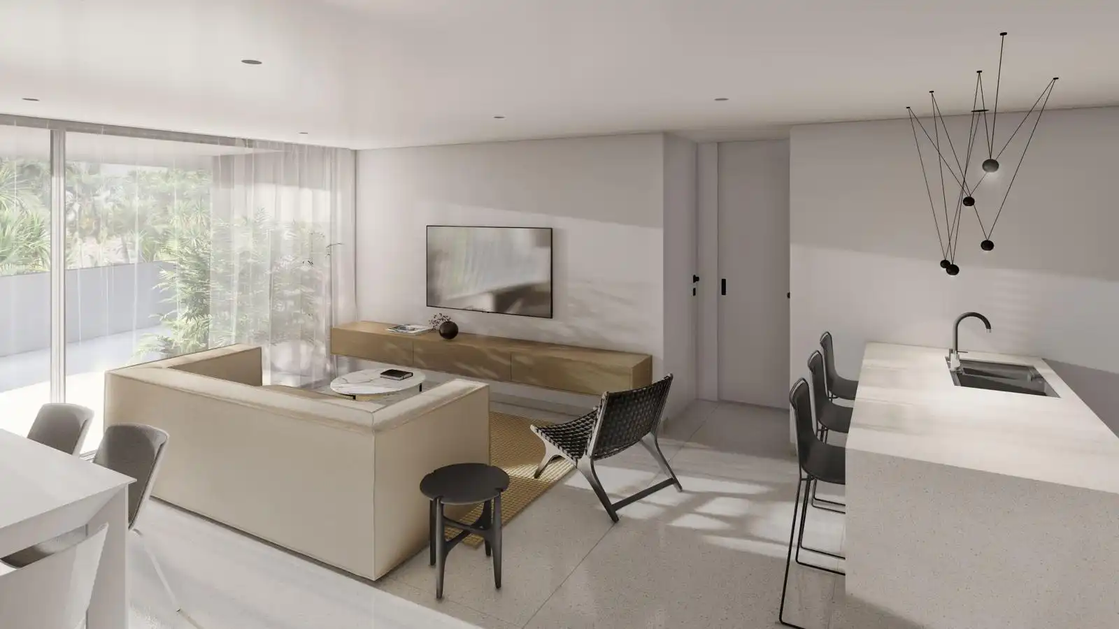 Sala de estar de Piso en venta en Guardamar del Segura con Aire acondicionado, Jardín privado y Terraza