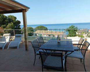 Terrasse von Wohnungen miete in Llançà mit Klimaanlage, Terrasse und Schwimmbad