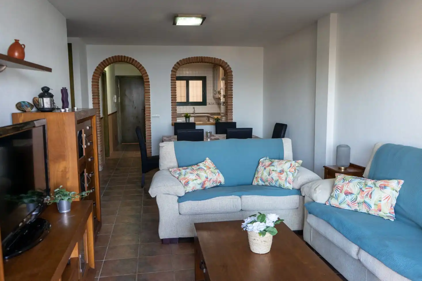 Living room of Flat for sale in Torrox  with Air Conditioner, Terrace and Furnished