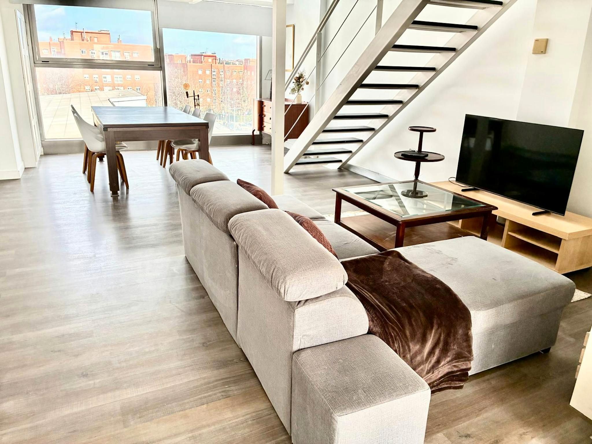 Living room of Flat to rent in Alcobendas  with Air Conditioner, Heating and Private garden