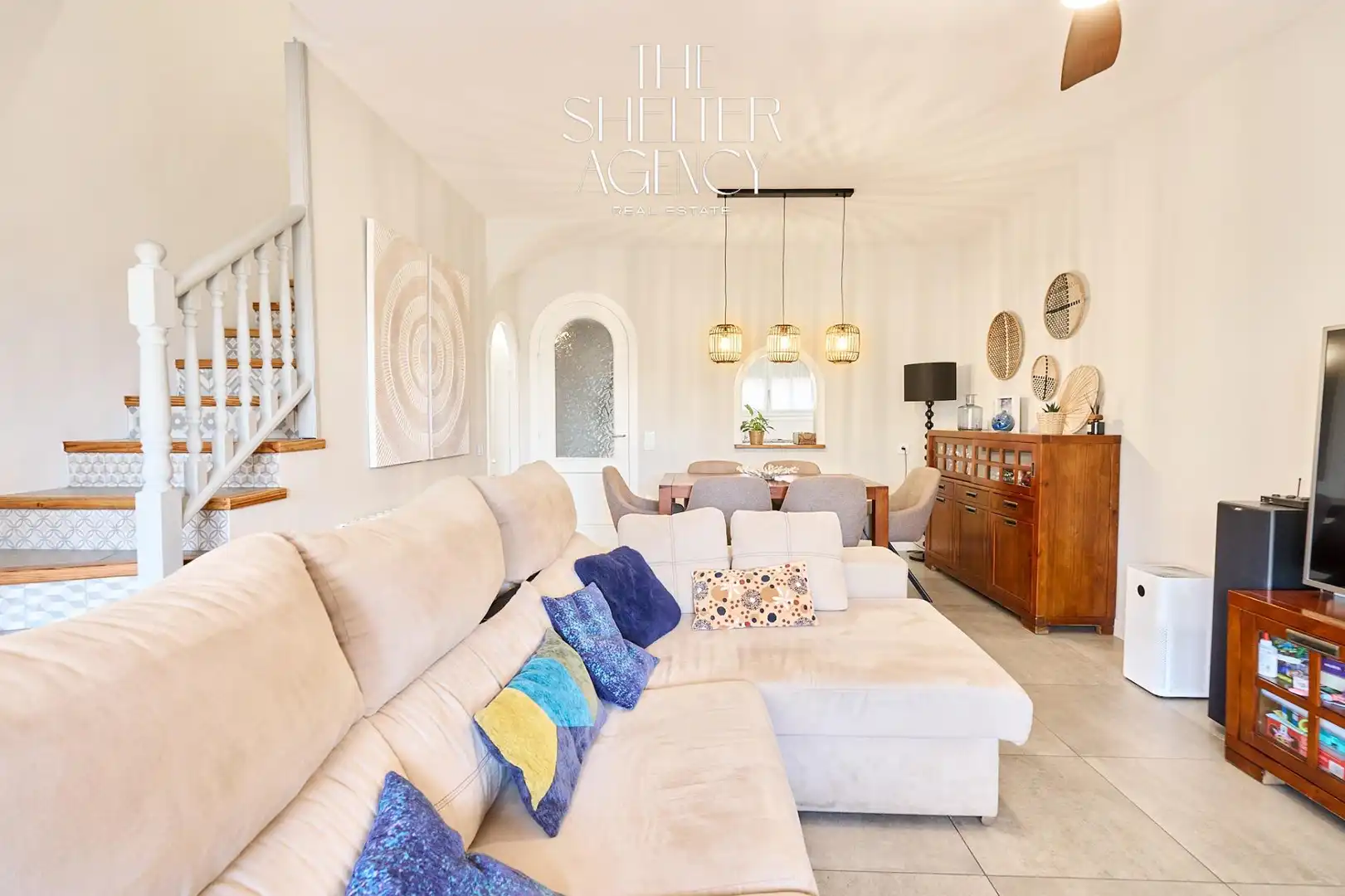 Sala de estar de Casa adosada en venta en Sant Pere de Ribes con Aire acondicionado, Calefacción y Terraza