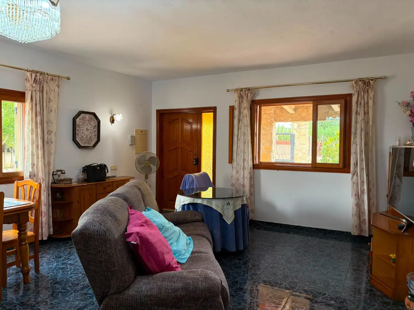 Sala de estar de Finca rústica en venta en Consell con Aire acondicionado, Jardín privado y Terraza