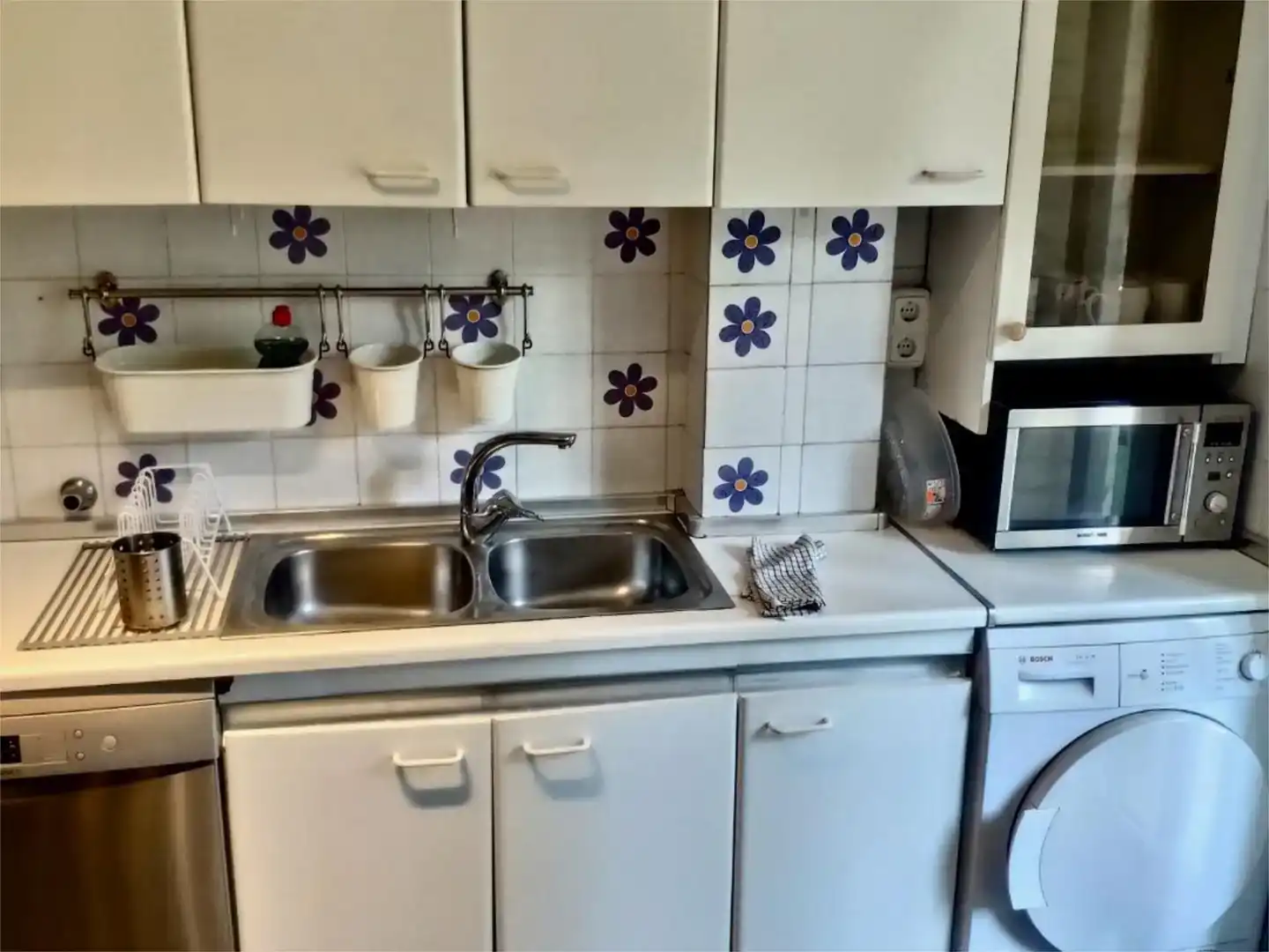 Küche von Wohnung zur Miete in Zarautz mit Privatgarten, Parkett und Schwimmbad