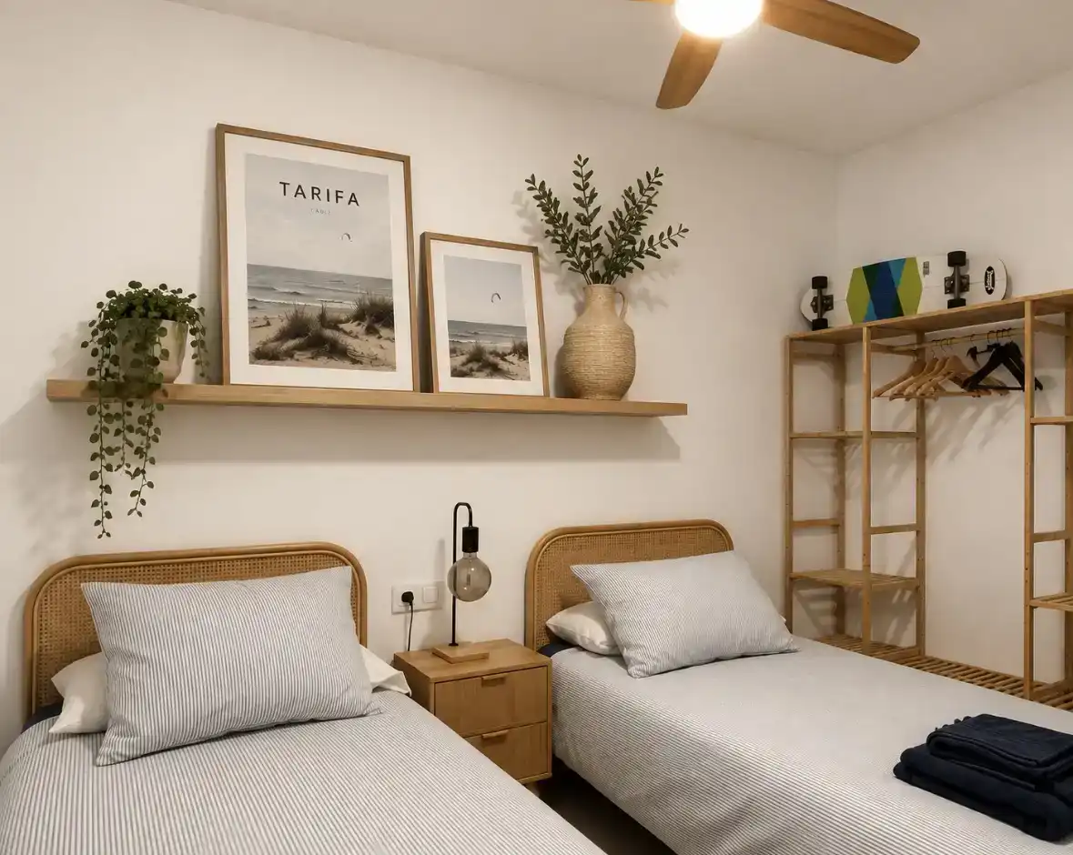 Schlafzimmer von Wohnung zur Miete in Tarifa mit Möbliert und Balkon