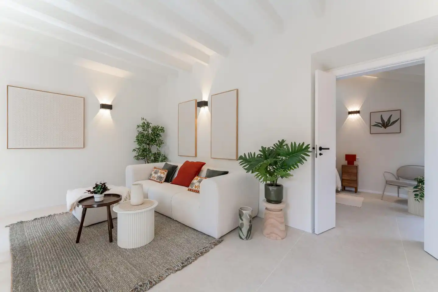 Sala d'estar de Casa o xalet en venda en  Palma de Mallorca amb Aire condicionat, Jardí privat i Terrassa