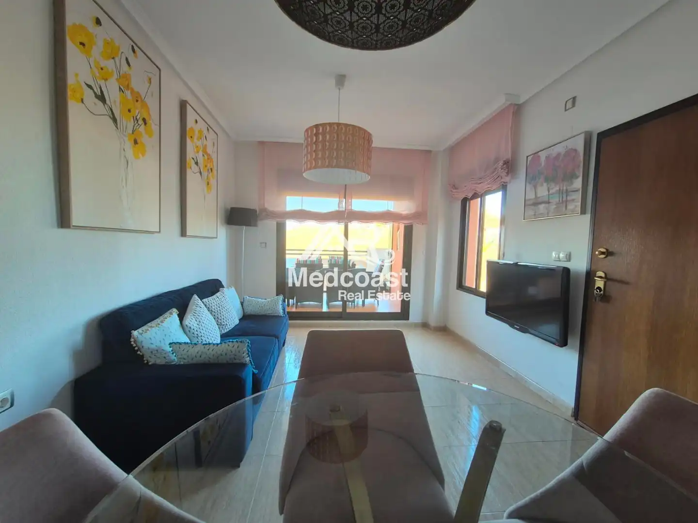 Wohnzimmer von Wohnung zum Verkauf in Pulpí mit Klimaanlage, Terrasse und Schwimmbad