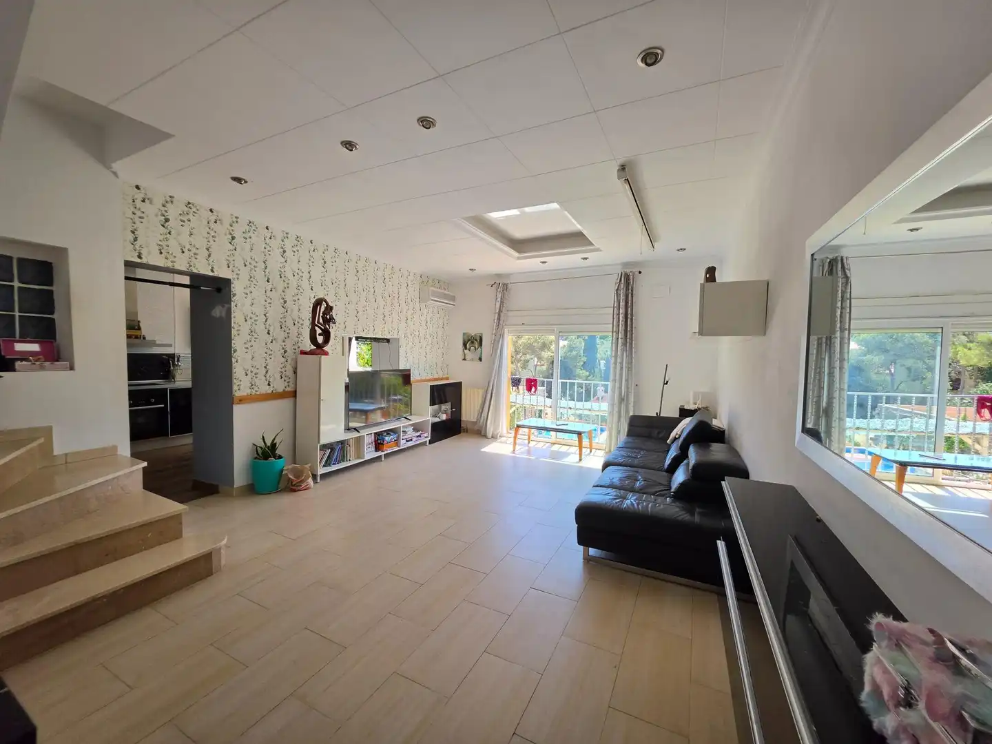 Living room of Detached homes for sale in Sant Pere de Ribes  with Terrace and Swimming Pool
