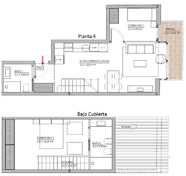 Maisonette zum Verkauf in Esplugues de Llobregat mit Heizung, Parkett und Gemeinschaftspool