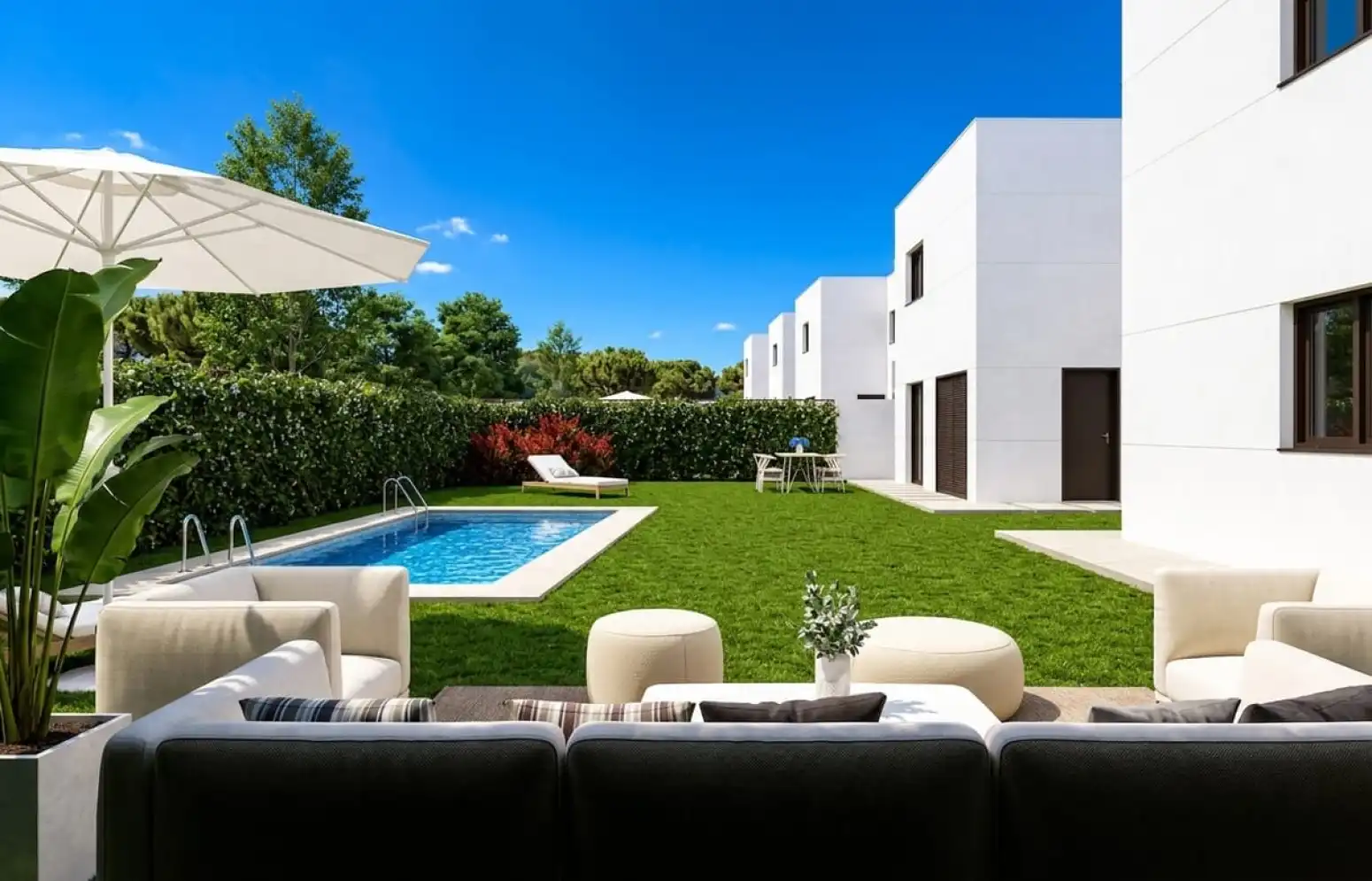 Garden of Detached homes for sale in Calafell  with Air Conditioner, Private garden and Parquet flooring