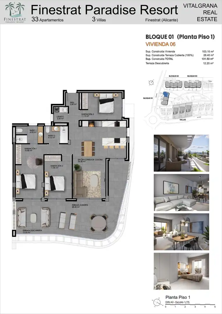 Appartement compact avec piscine à vendre à Balcón de Finestrat - Terra Marina, imagen 16