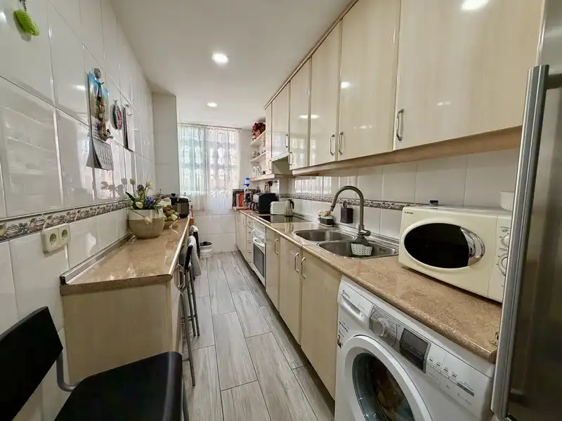 Kitchen of Flat for sale in Madrid  with Heating, Terrace and Storage room