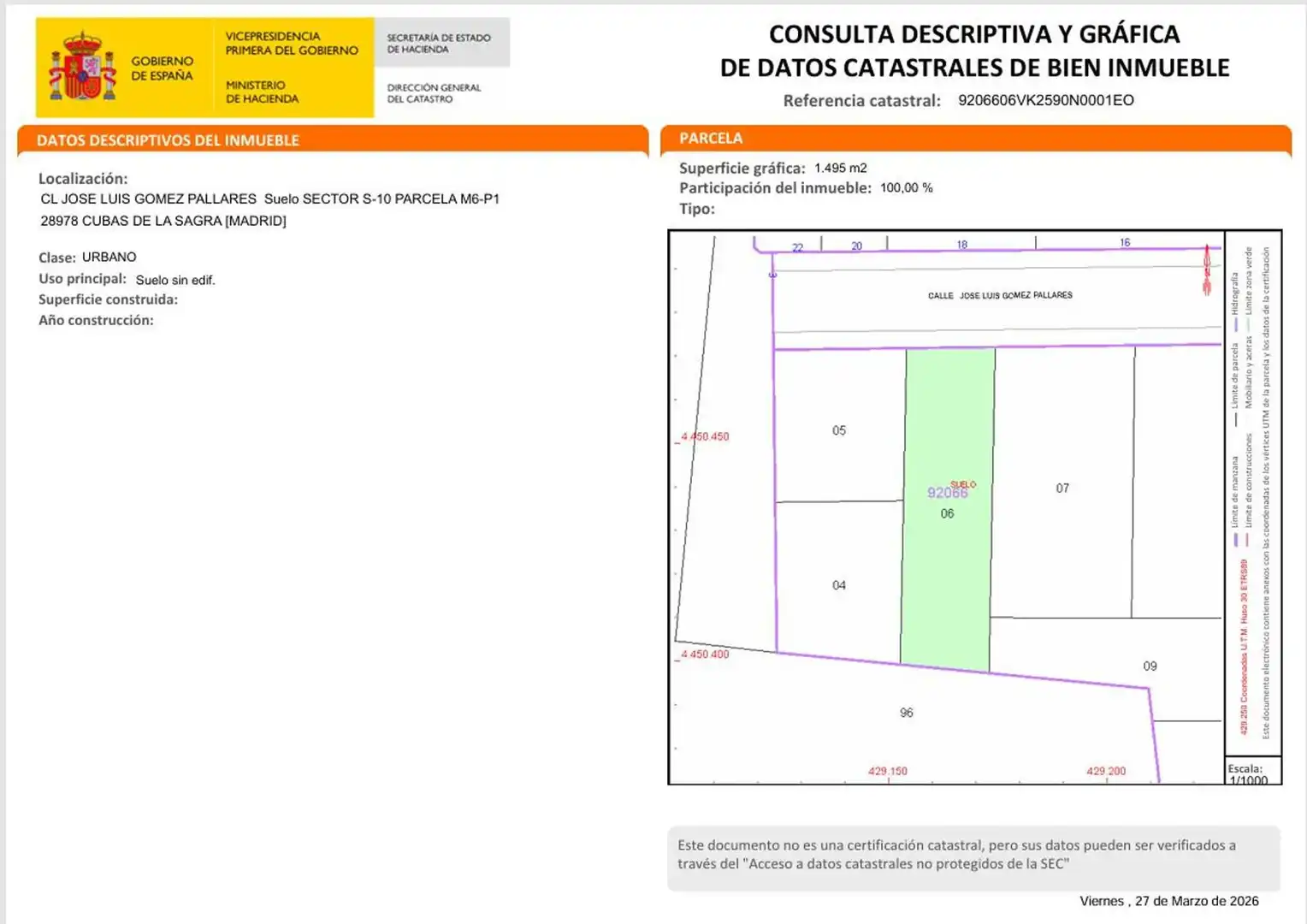 Residential land for sale in Jose Luis Gomez Pallares, imagen 7