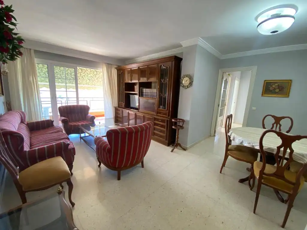 Wohnzimmer von Wohnung zur untervermieten in Málaga mit Terrasse, Möbliert und Alarm