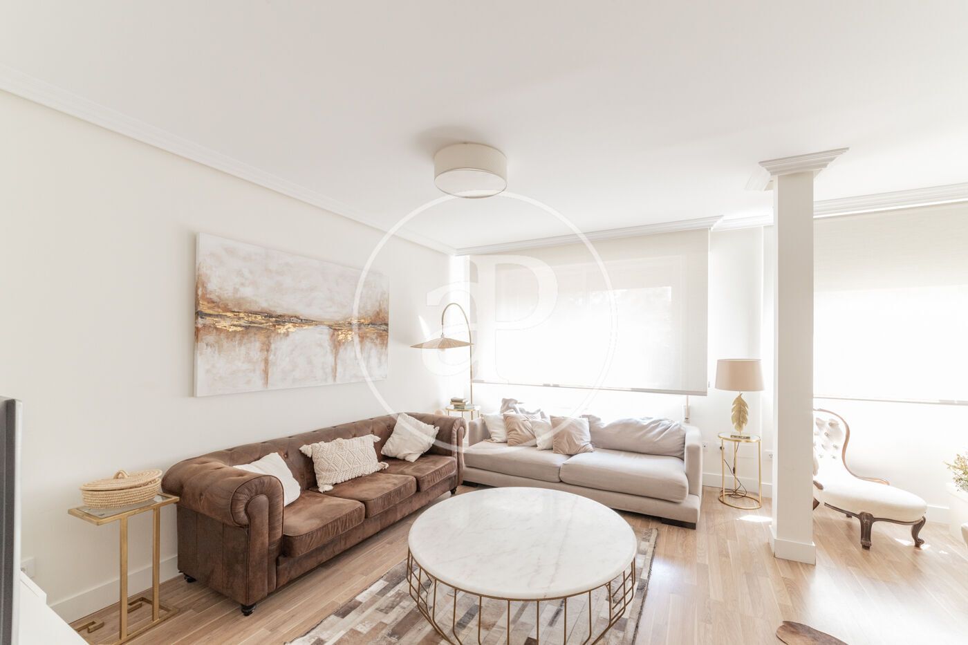 Living room of Flat to rent in  Madrid Capital  with Air Conditioner, Heating and Storage room