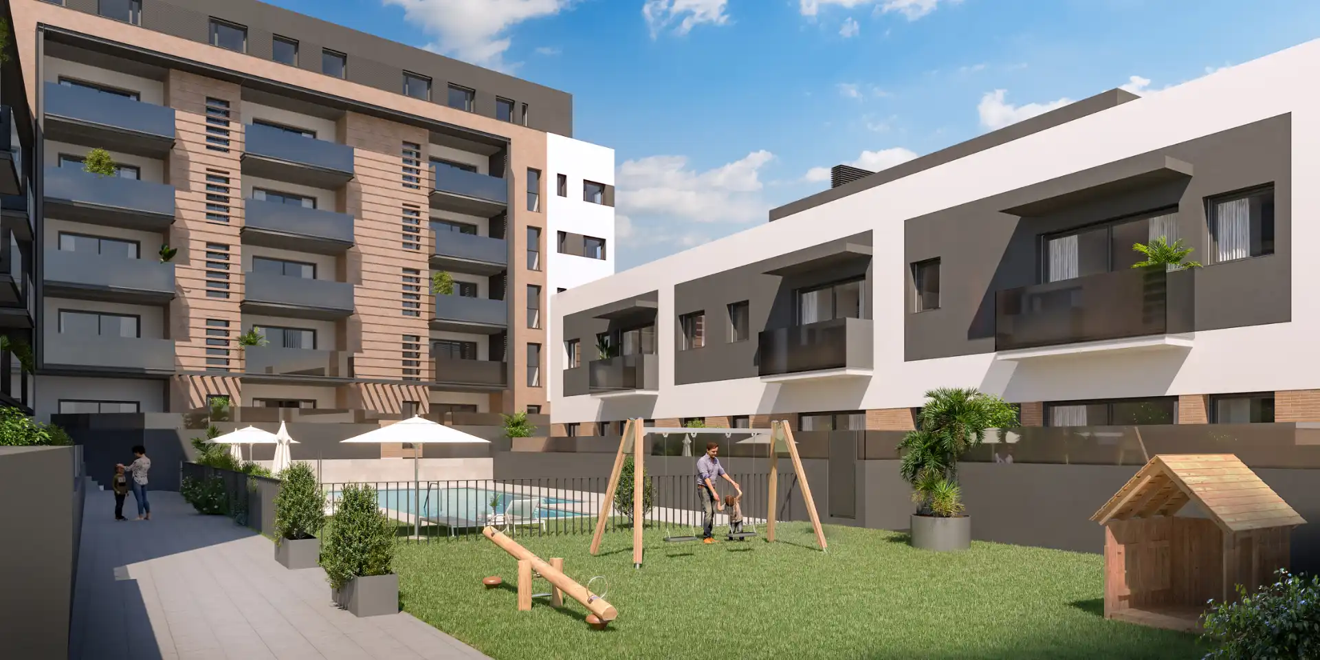 Vista exterior de Planta baja en venta en Granollers con Aire acondicionado, Calefacción y Jardín privado
