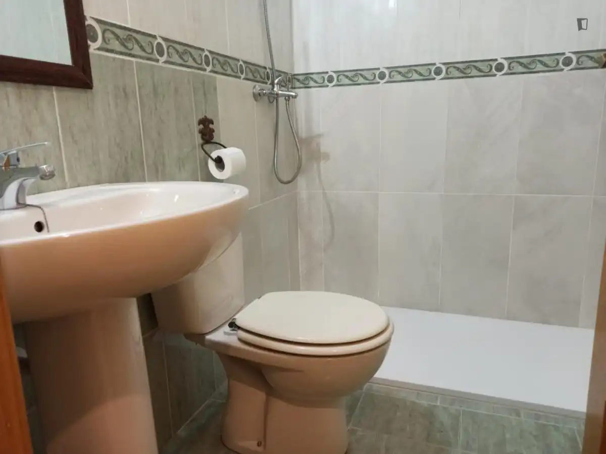 Bany de Apartament per a compartir en Valencia amb Aire condicionat, Moblat i Forn