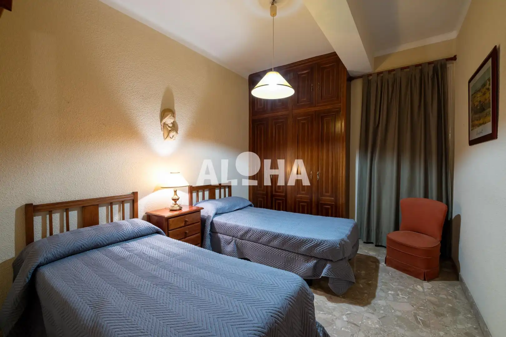 Bedroom of Flat for rent in Valencia  with Air Conditioner, Heating and Furnished