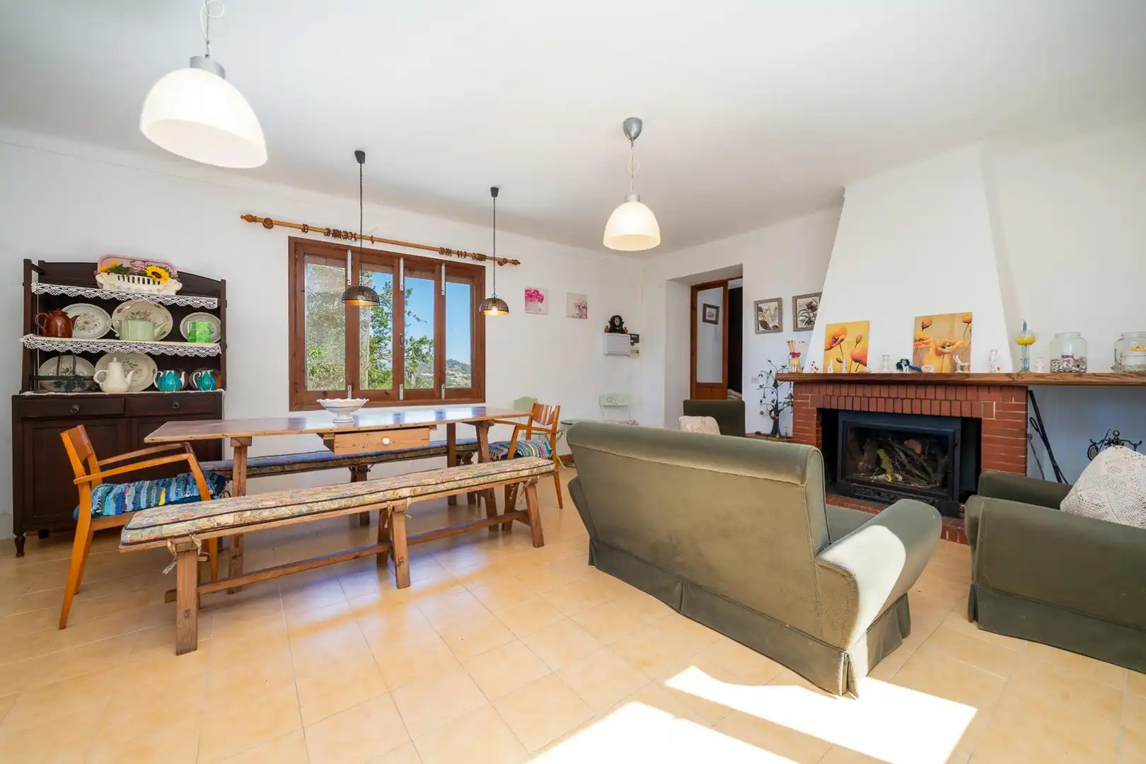 Sala de estar de Finca rústica en venta en Sant Joan con Jardín privado, Terraza y Trastero