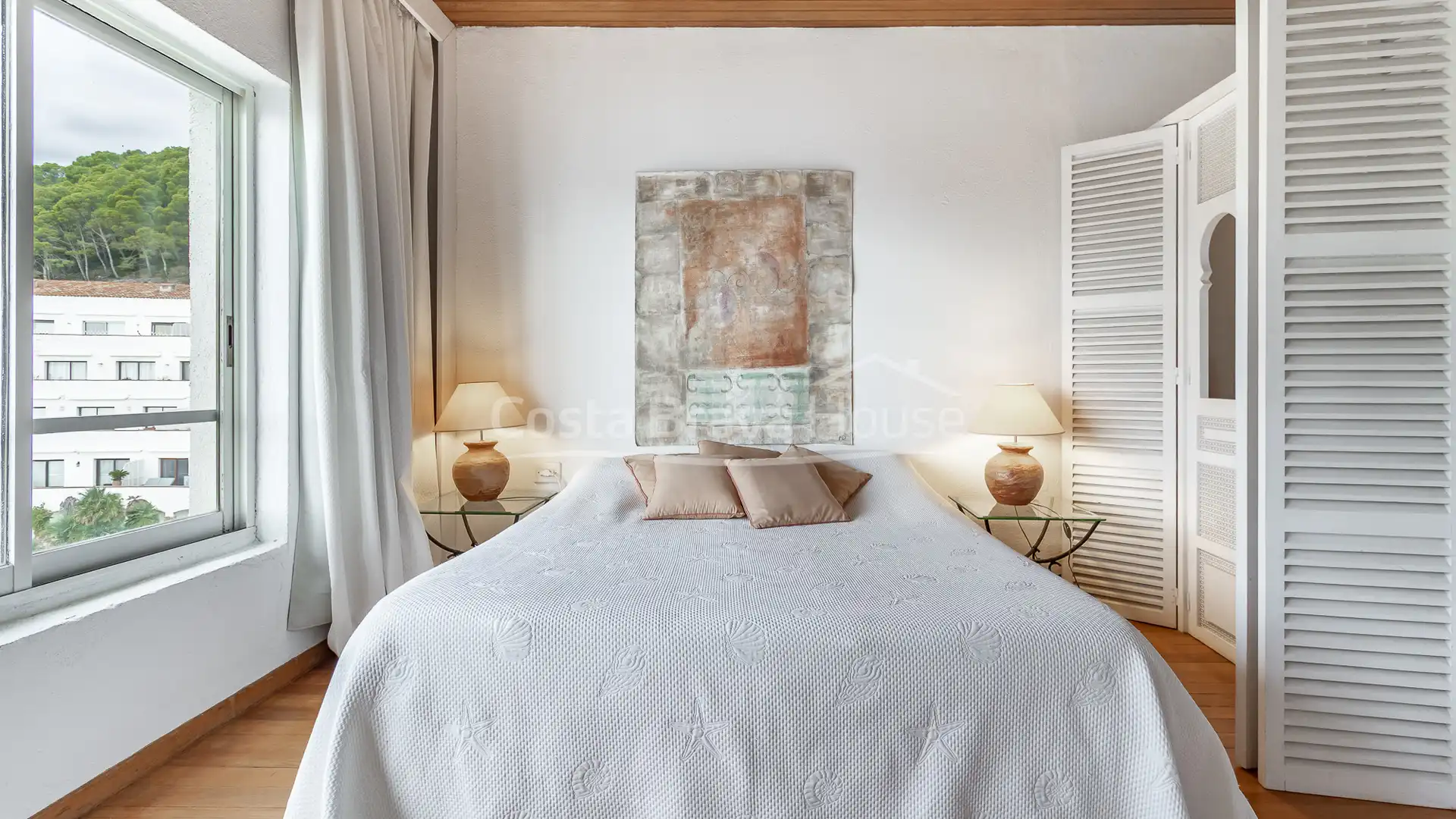 Schlafzimmer von Wohnungen zum Verkauf in Begur mit Klimaanlage, Parkett und Abstellraum