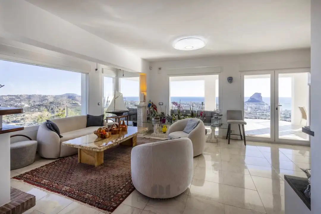 Living room of Flat for rent in Calpe / Calp  with Air Conditioner, Heating and Terrace