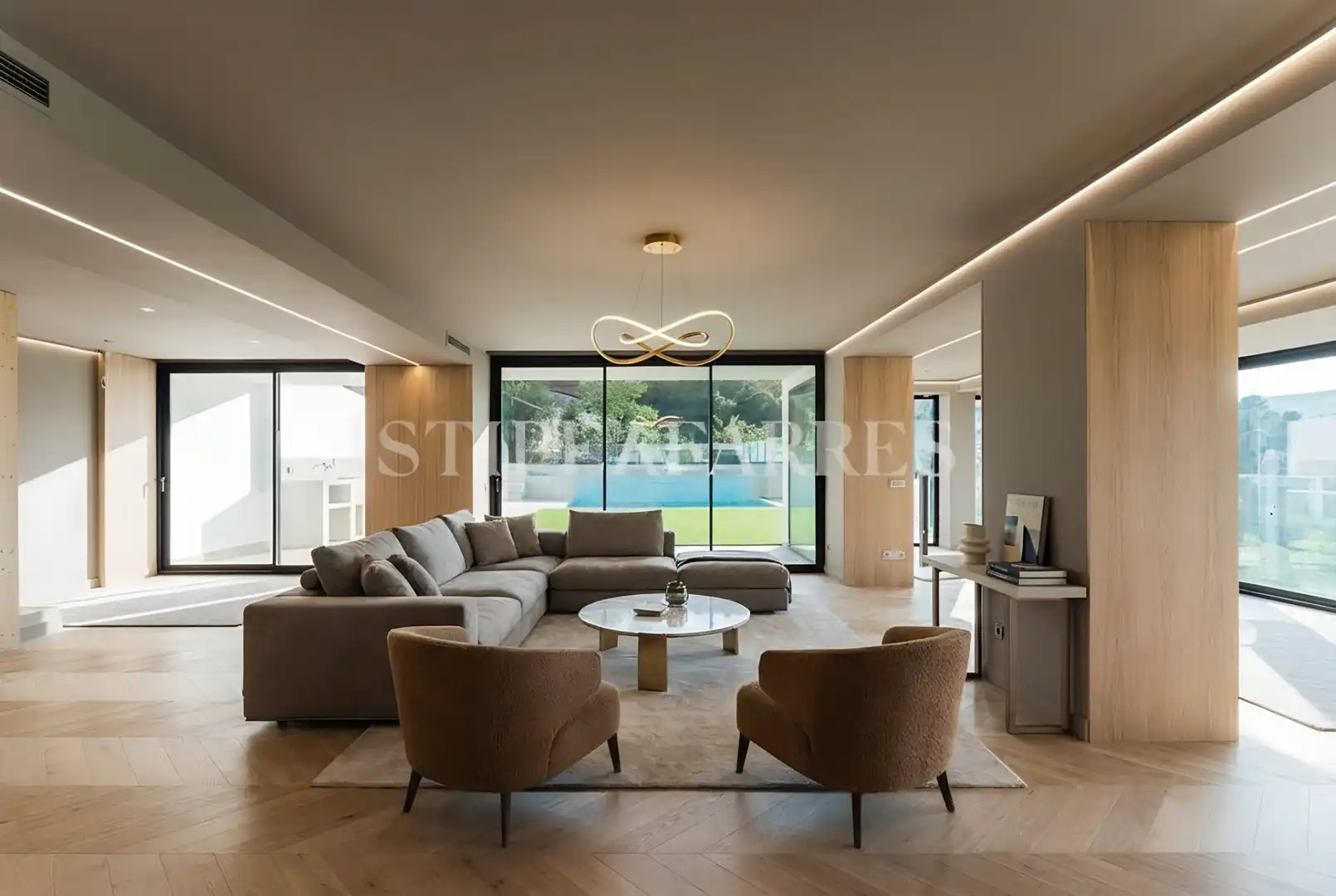 Sala d'estar de Casa o xalet en venda en Sant Andreu de Llavaneres amb Aire condicionat, Calefacció i Jardí privat