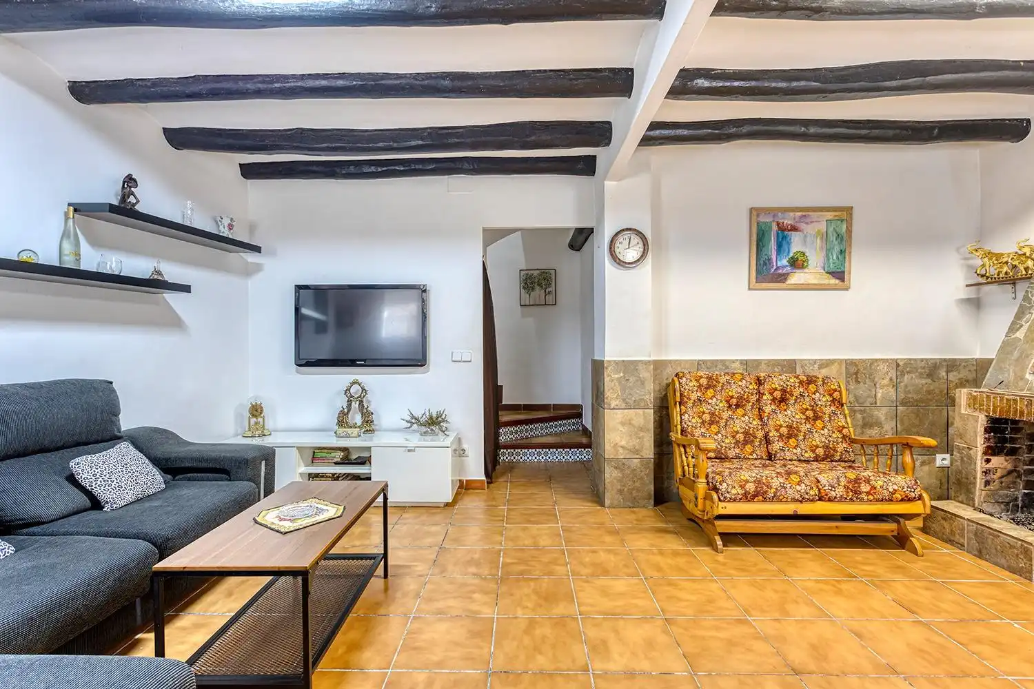 Sala de estar de Casa adosada en venta en Montmaneu con Trastero, Amueblado y Balcón