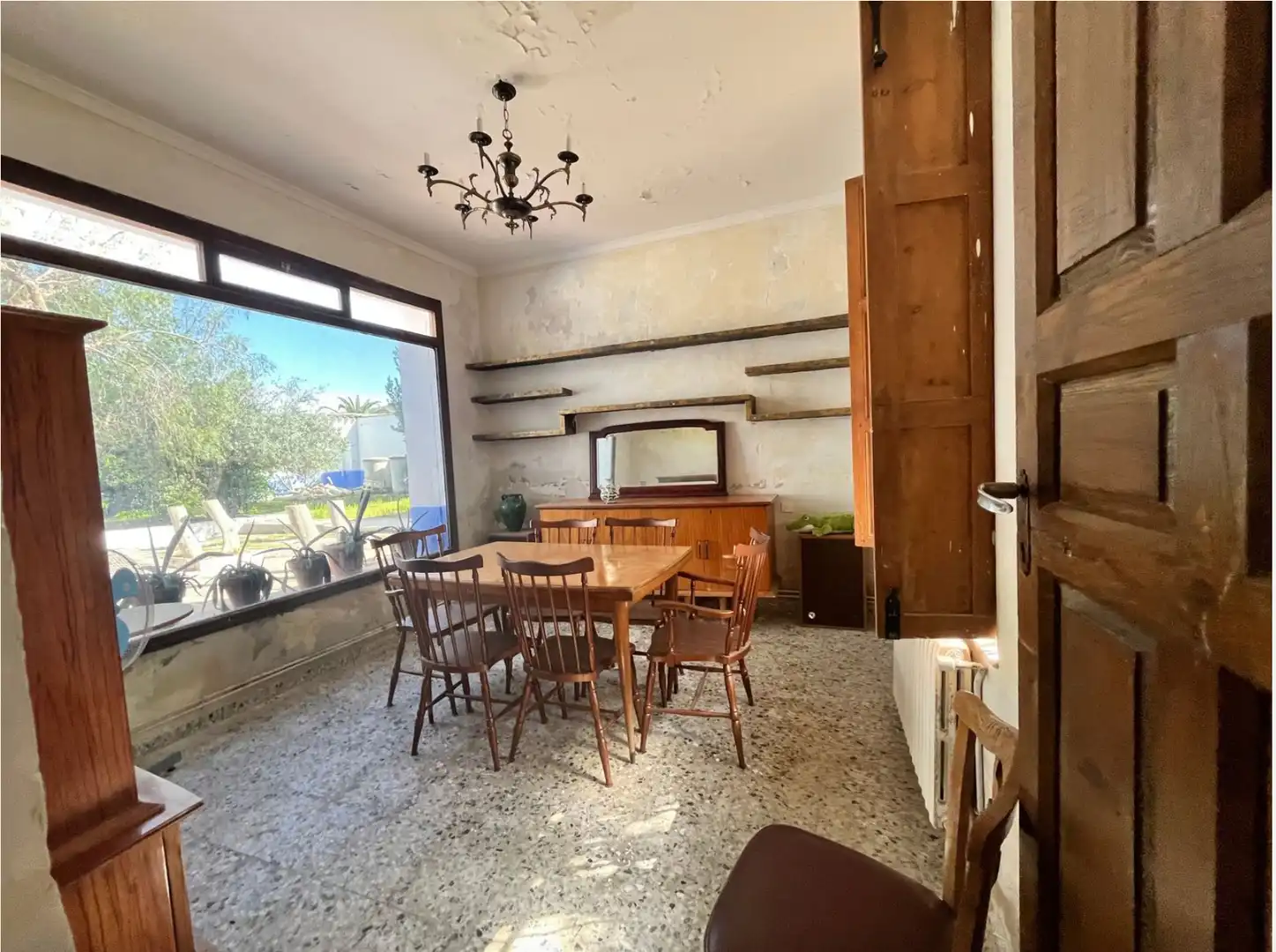 Dining room of Houses for sale in Cañada de Calatrava  with Air Conditioner, Private garden and Storage room