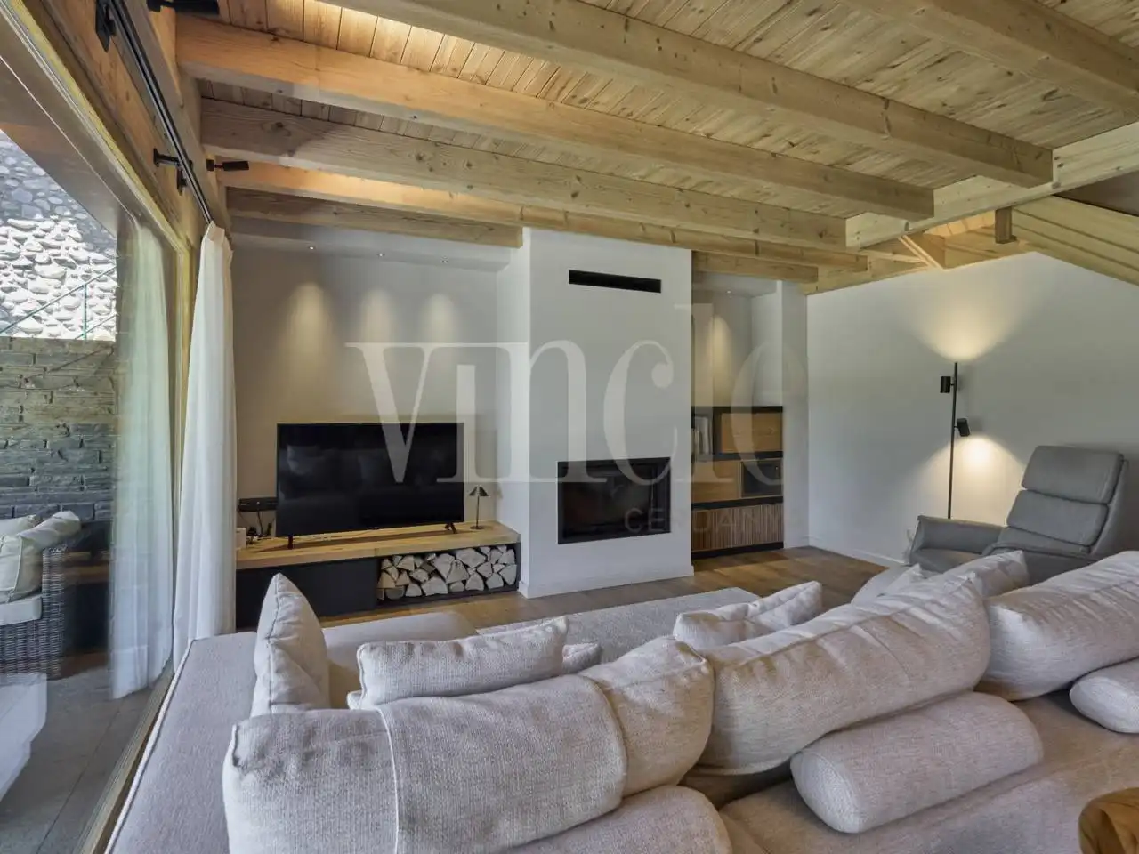 Sala de estar de Casa o chalet en venta en Guils de Cerdanya con Calefacción, Jardín privado y Parquet