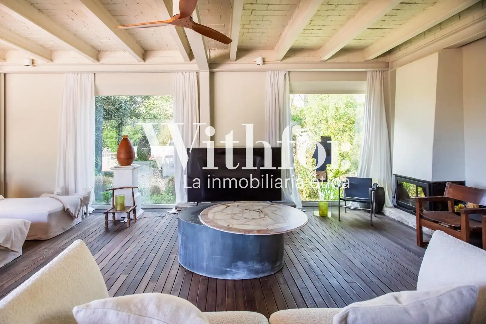 Sala de estar de Casa o chalet en venta en La Pera con Calefacción, Jardín privado y Terraza