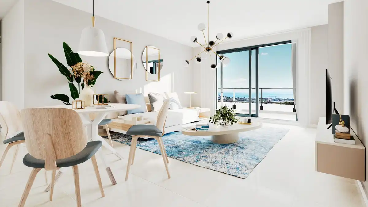 Sala de estar de Ático en venta en Estepona con Aire acondicionado, Jardín privado y Trastero