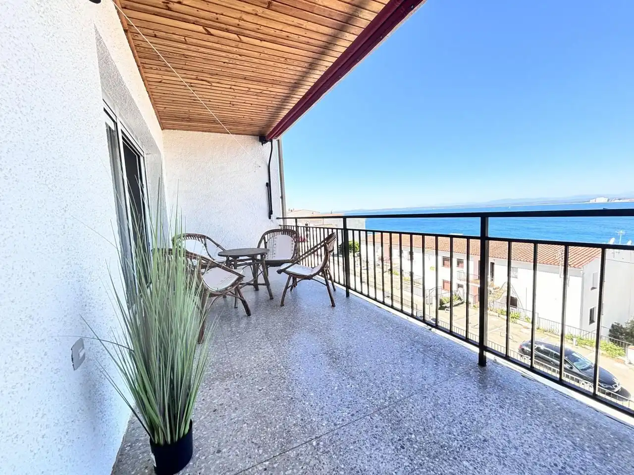 Balcony of Flat for sale in Roses  with Terrace and Furnished
