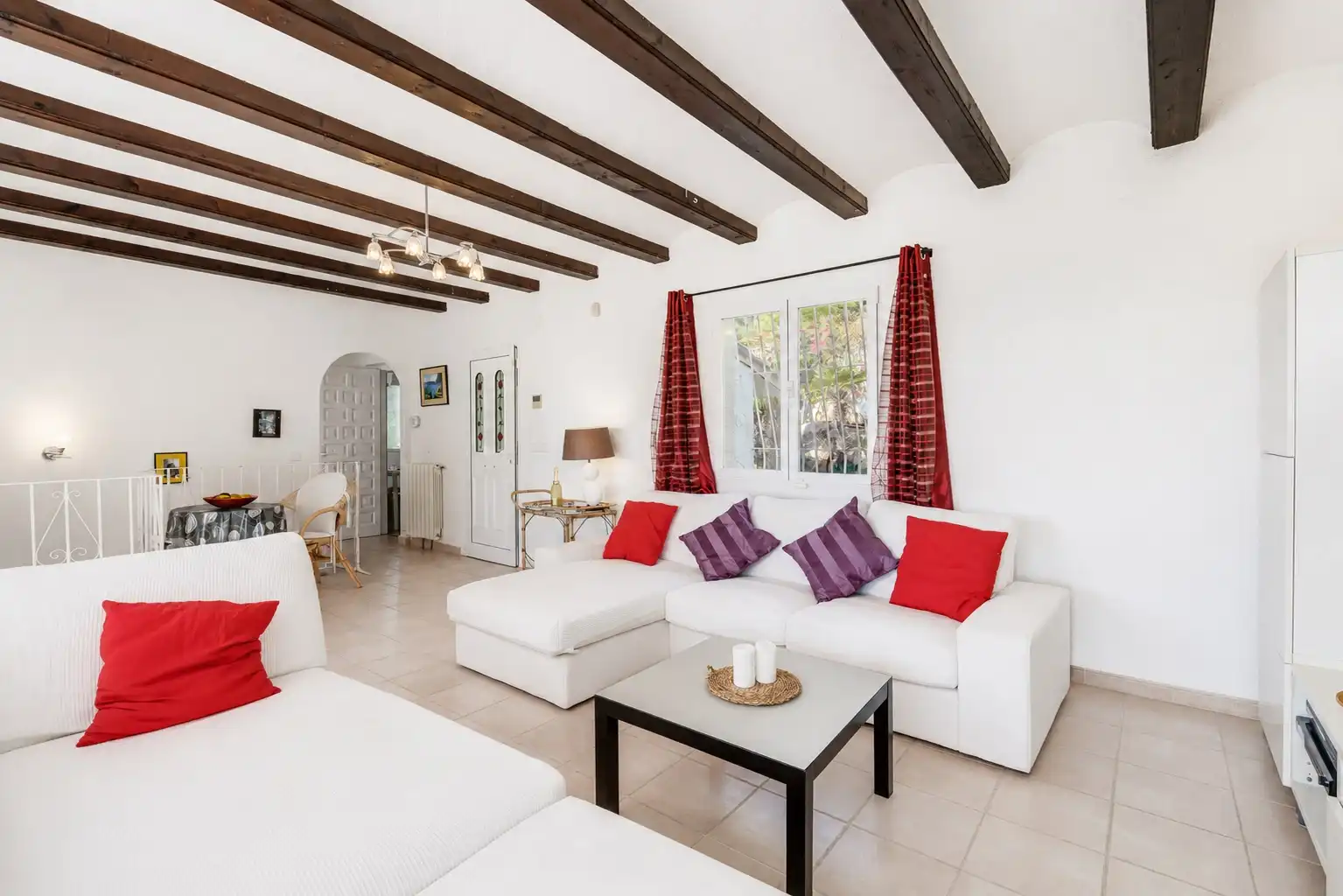 Sala de estar de Casa o chalet en venta en Jávea / Xàbia con Aire acondicionado y Jardín privado