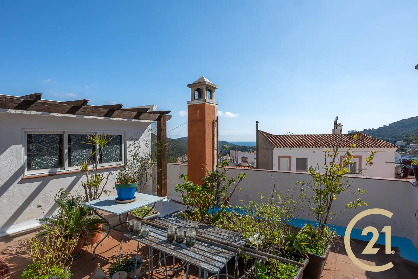 Terraza de Ático en venta en Ojén con Parquet, Amueblado y Horno
