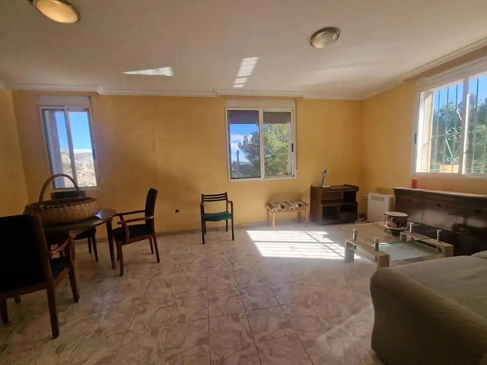 Living room of Flat for rent in Confrides  with Terrace, Furnished and Oven
