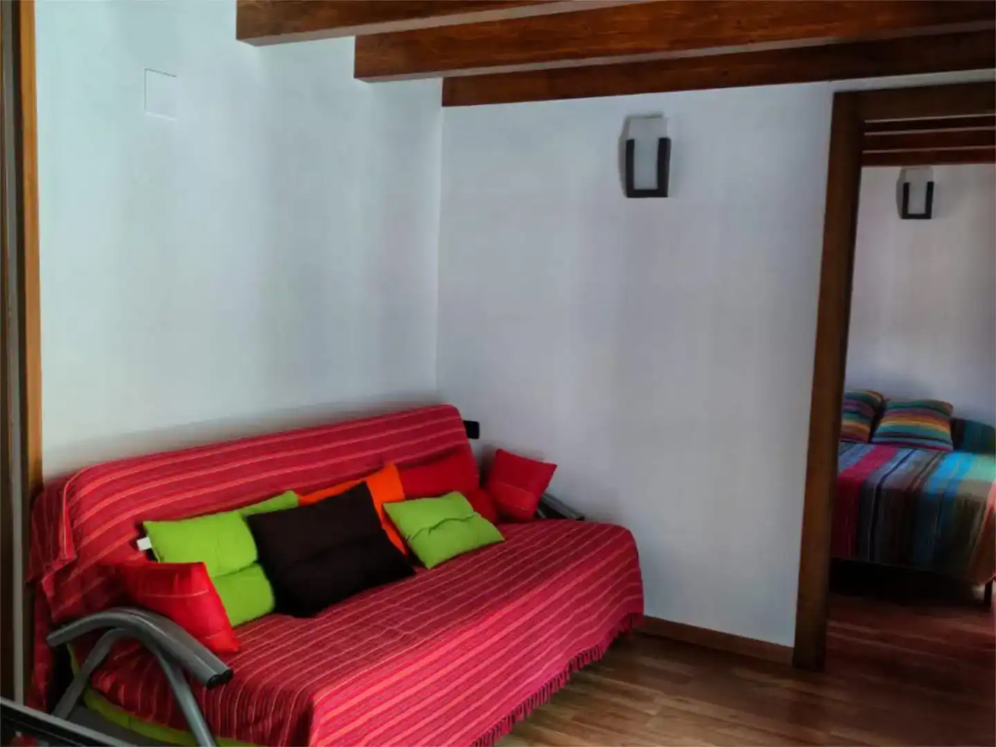 Sala de estar de Casa adosada en venta en Ayna con Parquet, Amueblado y Balcón