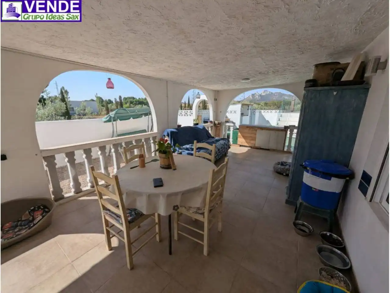 Jardín de Finca rústica en venta en Sax con Aire acondicionado, Jardín privado y Piscina